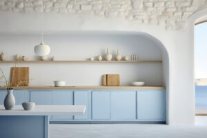 Classic Blue and White Combination Kitchen